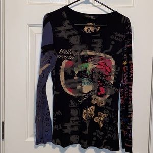Desigual long sleeve graphic shirt